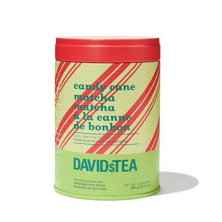 Boîte iconique de thé Matcha à la canne de bonbon