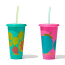 Colourful Fruit Cold Cups & Lids (set of 4)