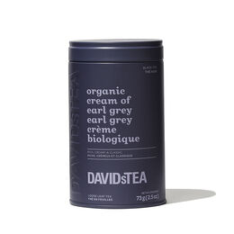 Boîte à motif de thé Earl Grey crème biologique