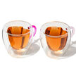 Heart Shaped Glass Cups (Set of 2)