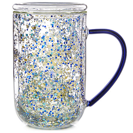 Starry Night Confetti Glass Nordic Mug