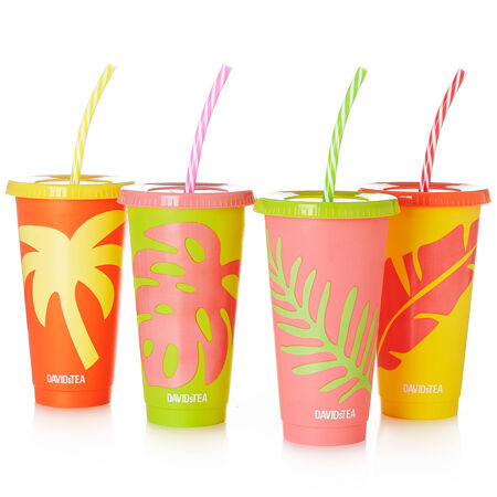 Colour Changing Tropical Cold Cups - Set of 4