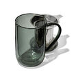 Grey Double Walled Glass Nordic Mug