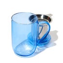 Tasse Nordic en verre à double paroi bleu pourdre