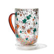 Leaves Confetti Glass Nordic Mug