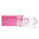 Heart Shaped Double Walled Glass Cups (Set of 2)
