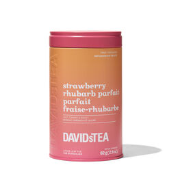 Boîte à motif de thé Parfait fraise-rhubarbe