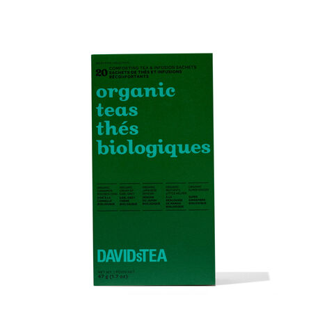 Thés biologiques - boîte de 20 sachets de thés assortis