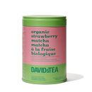 Boîte à motif de thé Matcha à la fraise biologique