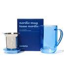 Tasse Nordic en verre à double paroi bleu pourdre