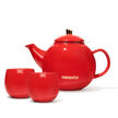 Red & Gold Bubble Teapot & Bubble Cup Set