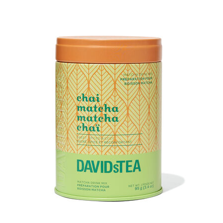 Boîte à motif de thé Chaï matcha