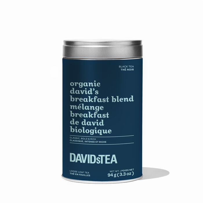 Boîte iconique de thé Mélange Breakfast de David biologique