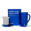 Cobalt Double Walled Glass Nordic Mug