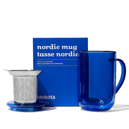 Cobalt Double Walled Glass Nordic Mug