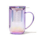 Iridescent Purple Double Walled Glass Nordic Mug