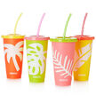 Colour Changing Tropical Cold Cups - Set of 4