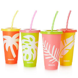 Colour Changing Cold Cups (set of 4) Tropical