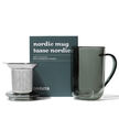 Grey Double Walled Glass Nordic Mug