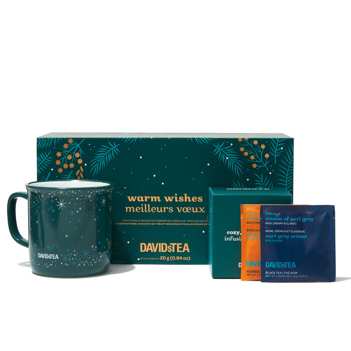 Warm Wishes Rustic Mug & Tea Sachet Gift Set