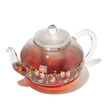 Clear Glass Camellia Teapot & 2 Cups