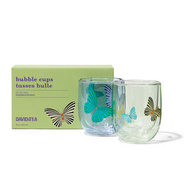 Enchanted Butterfly Double Walled Glass Cup (set of 2)