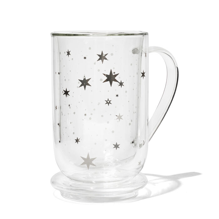 Starry Double Walled Glass Nordic Mug