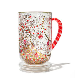 Double Walled Glass Nordic Mug Candy Cane Confetti